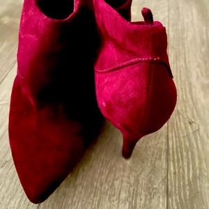 Burgundy booties